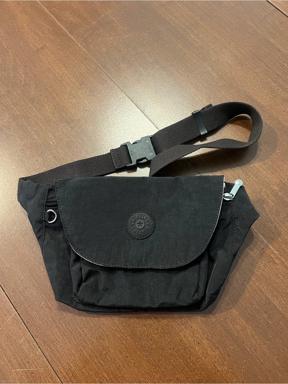 Kipling Black Waist Bag with Adjustable Strap